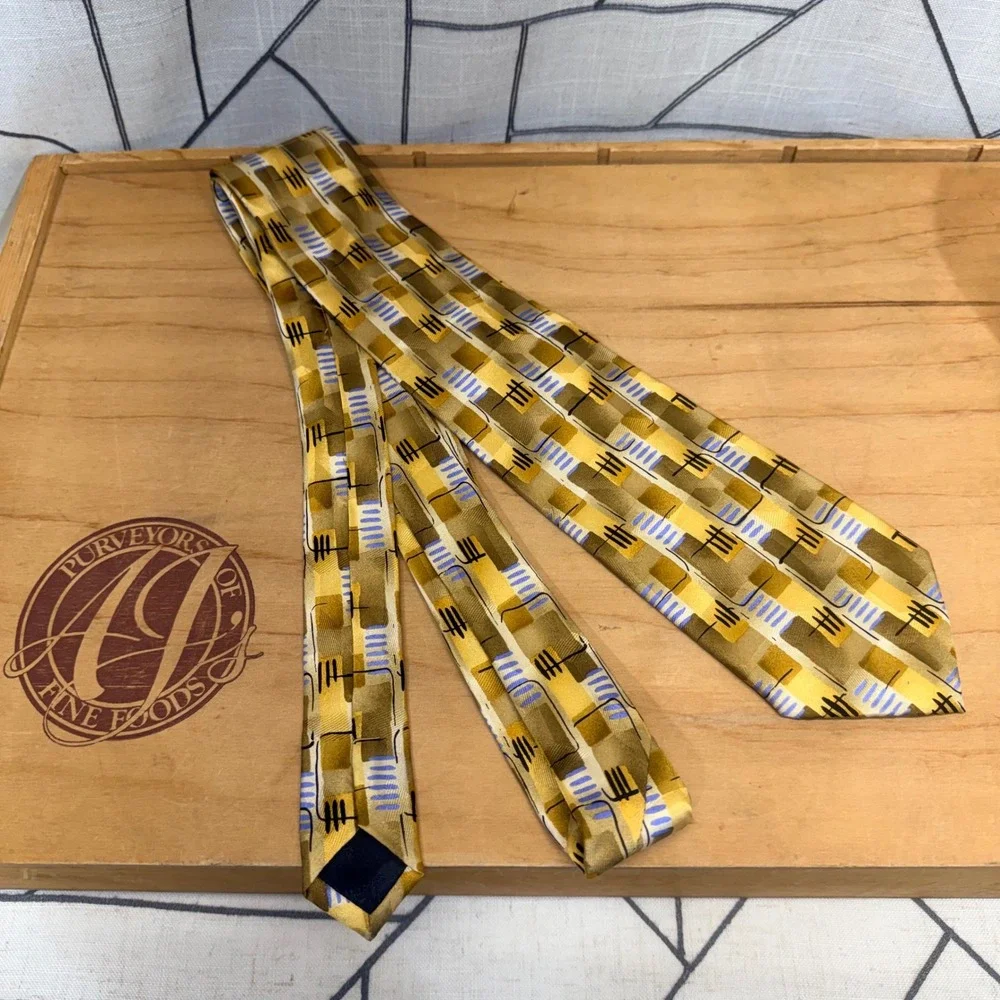J. Garcia Necktie OS Gold Emerald City Limited Edition Collection Forty-Six Silk